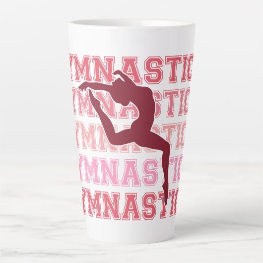 Gymnastiek geïnspireerd latte mok (Voorkant)