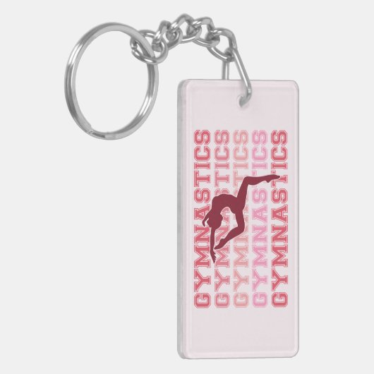 Gymnastiek geïnspireerd sleutelhanger (Voorkant Links)