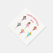 Gymnastiek gepersonaliseerd BIRTHDAY Servet (Hoek)