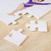 Gymnastiek gepersonaliseerd gymnast meisje puzz legpuzzel (Zijkant)