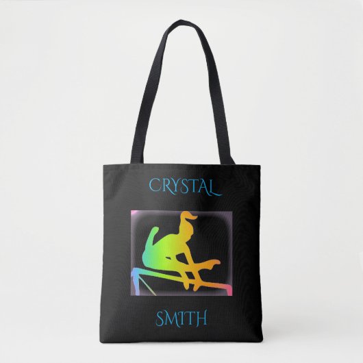 GYMNASTIEK GEPERSONALISEERD STEVIG POLYESTER TAS! TOTE BAG (Voorkant)