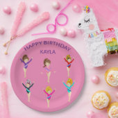 Gymnastiek gepersonaliseerde BIRTHDAY PAPIER BORDE Papieren Bordje (Feest)