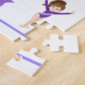 Gymnastiek gepersonaliseerde gymnast girl's puzzel (Zijkant)