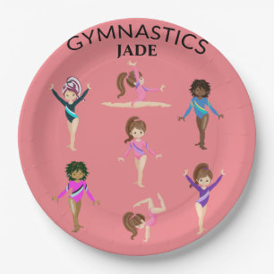 Gymnastiek gepersonaliseerde gymnast PAPER BORDEN Papieren Bordje