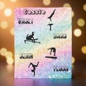 Gymnastiek Gepersonaliseerde Vault, Bars, Beam & F Fleece Deken