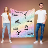 Gymnastiek Gepersonaliseerde Vault, Bars, Beam & F Fleece Deken