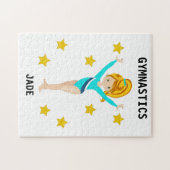 GYMNASTIEK GEPUBLICEERD VOOR MEISJES GEPERSONALISE LEGPUZZEL (Horizontaal)