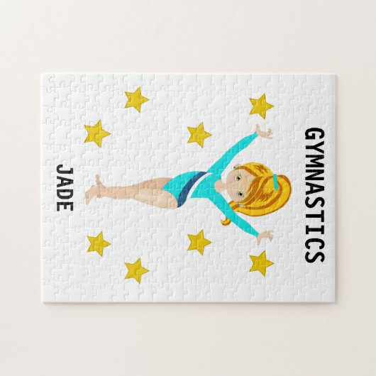 GYMNASTIEK GEPUBLICEERD VOOR MEISJES GEPERSONALISE LEGPUZZEL (Horizontaal)