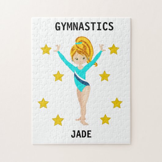 GYMNASTIEK GEPUBLICEERD VOOR MEISJES GEPERSONALISE LEGPUZZEL (Verticaal)