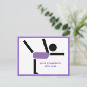 Gymnastiek geschenken, gymnastiek performer briefkaart (Staand voorkant)