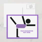 Gymnastiek geschenken, gymnastiek performer briefkaart (Voorkant / Achterkant)