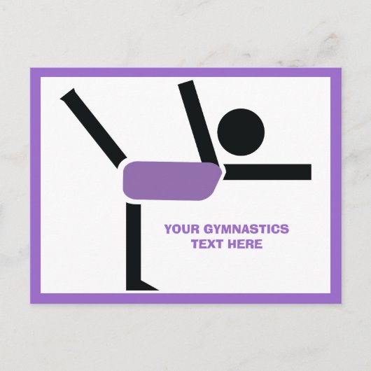 Gymnastiek geschenken, gymnastiek performer briefkaart (Voorkant)
