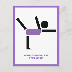 Gymnastiek geschenken, gymnastiek performer vertic briefkaart