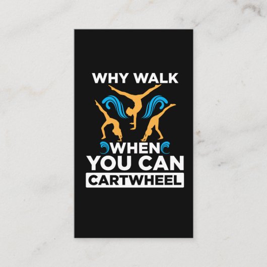 Gymnastiek Girl acrobatics sport training Visitekaartje (Voorkant)