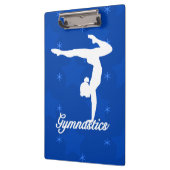 Gymnastiek Girl Blue Stars Klembord (Links)