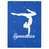 Gymnastiek Girl Blue Stars Klembord (Achterkant)