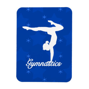 Gymnastiek Girl Blue Stars Magneet