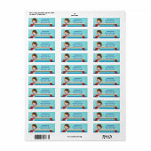 Gymnastiek Girl Cute Gymnast Return Address Etiket (Full Sheet)