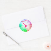 Gymnastiek glanzende ronde stickers. sticker (Envelop)