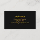 Gymnastiek Gold Sparkle Visitekaartje (Achterkant)
