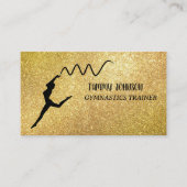 Gymnastiek Gold Sparkle Visitekaartje (Voorkant)
