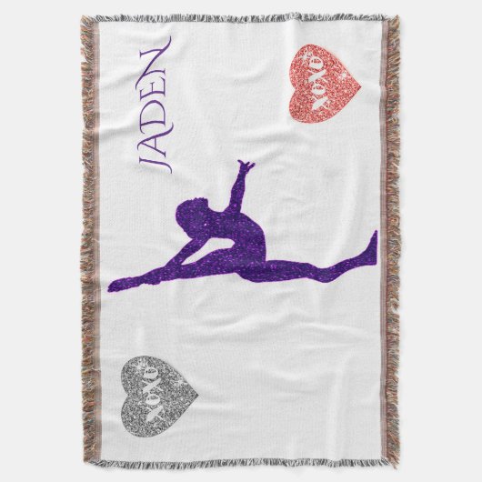 Gymnastiek gooit deken. XOXO Deken (Voorkant Verticaal)