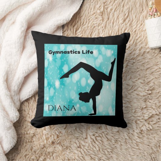 Gymnastiek gooit kussen, gepersonaliseerde naam. kussen (Deken)