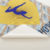 Gymnastiek gouden hart met gymnast sherpa deken. sherpa deken (3/4)