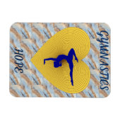 Gymnastiek gouden hart met gymnastiek magneet (Horizontaal)