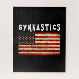 Gymnastiek Grunge Amerikaanse vlag Legpuzzel