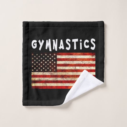 Gymnastiek Grunge Amerikaanse vlag Washandje (Wasdoekje)