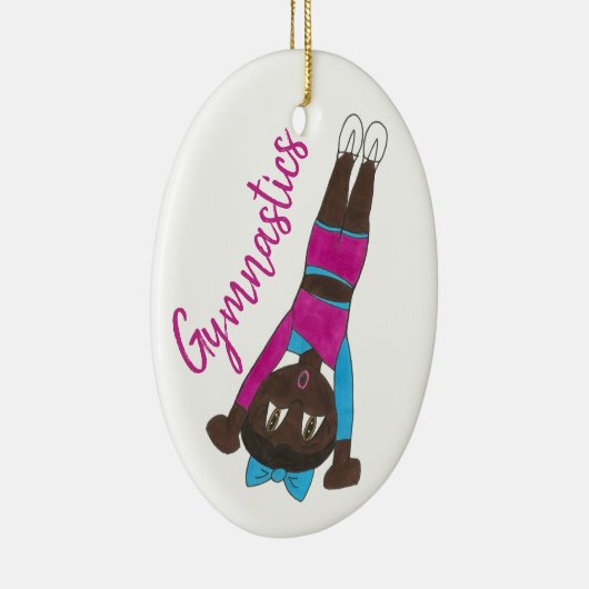 Gymnastiek Gym Coach Gymnast Gift Keramisch Ornament (Rechts)