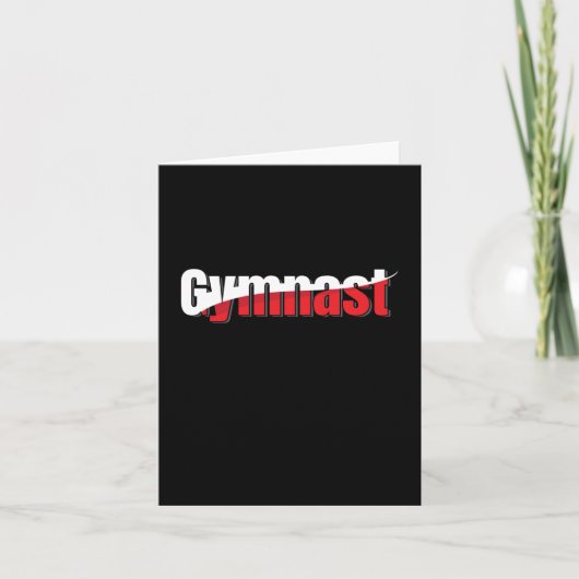 Gymnastiek - Gymnast Abstract Woordkunst Swish Kaart (Voorkant)