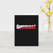 Gymnastiek - Gymnast Abstract Woordkunst Swish Kaart (Gele Bloem)