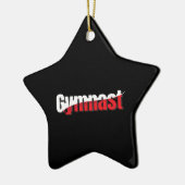 Gymnastiek - Gymnast Abstract Woordkunst Swish Keramisch Ornament (Links)