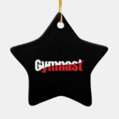 Gymnastiek - Gymnast Abstract Woordkunst Swish Keramisch Ornament (Achterkant)