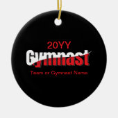 Gymnastiek - Gymnast Abstract Woordkunst Swish Keramisch Ornament (Voorkant)