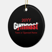 Gymnastiek - Gymnast Abstract Woordkunst Swish Keramisch Ornament (Links)