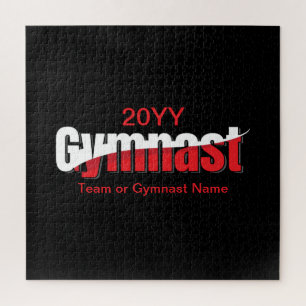 Gymnastiek - Gymnast Abstract Woordkunst Swish Legpuzzel