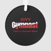 Gymnastiek - Gymnast Abstract Woordkunst Swish Ornament (achterkant)