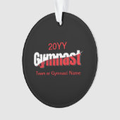 Gymnastiek - Gymnast Abstract Woordkunst Swish Ornament (voorkant)