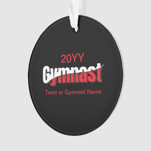Gymnastiek - Gymnast Abstract Woordkunst Swish Ornament (voorkant)