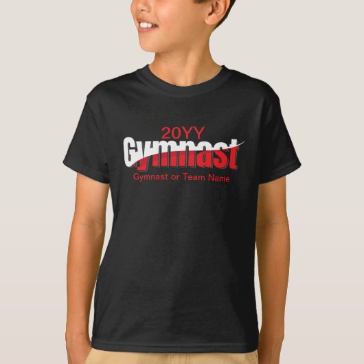 Gymnastiek - Gymnast Abstract Woordkunst Swish T-shirt (Voorkant)