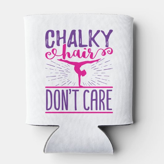 Gymnastiek Gymnast Chalky Hair Het maakt niet uit Blikjeskoeler (Achterkant)
