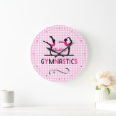 Gymnastiek Gymnast Cute Pink Persoonlijk Grote Klok (Huis)