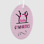 Gymnastiek Gymnast Cute Pink Persoonlijk Ornament (voorkant)