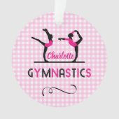 Gymnastiek Gymnast Cute Pink Persoonlijk Ornament (voorkant)
