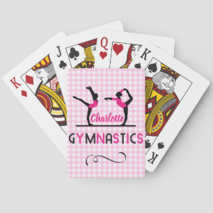 Gymnastiek Gymnast Cute Pink Persoonlijk Pokerkaarten