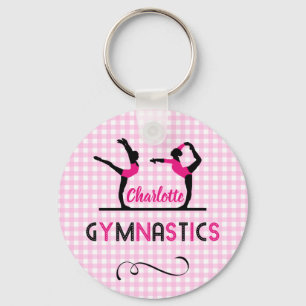 Gymnastiek Gymnast Cute Pink Persoonlijk Sleutelhanger