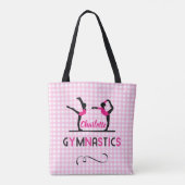 Gymnastiek Gymnast Cute Pink Persoonlijk Tote Bag (Achterkant)